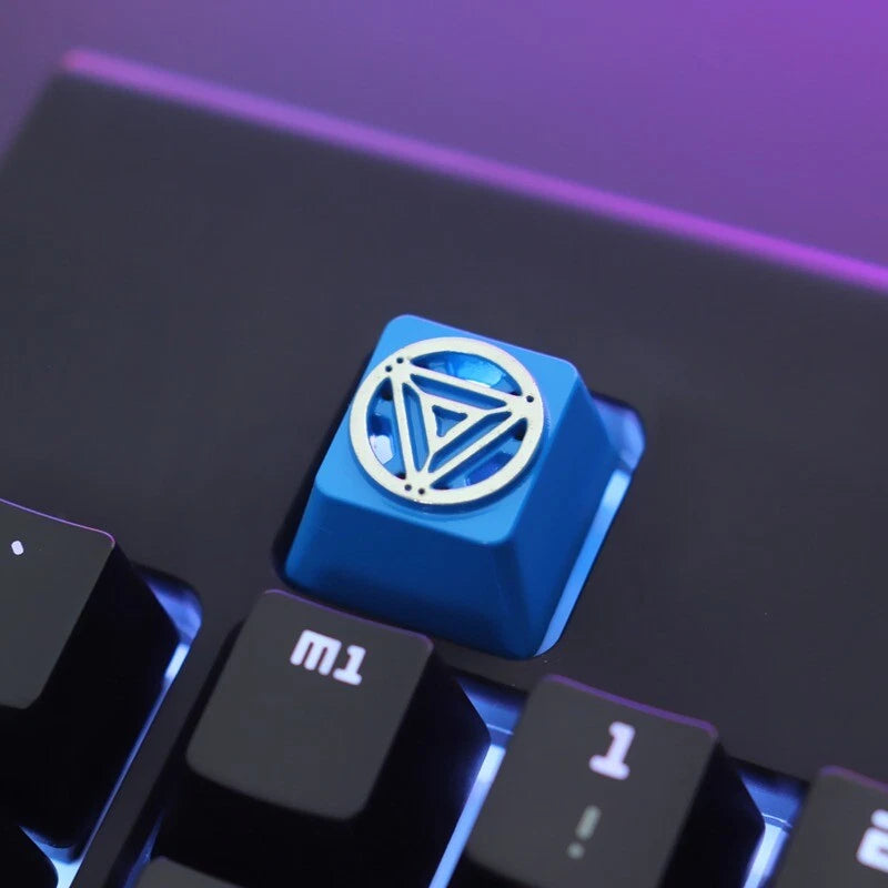 DC Theme Iron Man Reactor Zinc Alloy Keycap For Cherry MX Mechanical Keyboard Model
