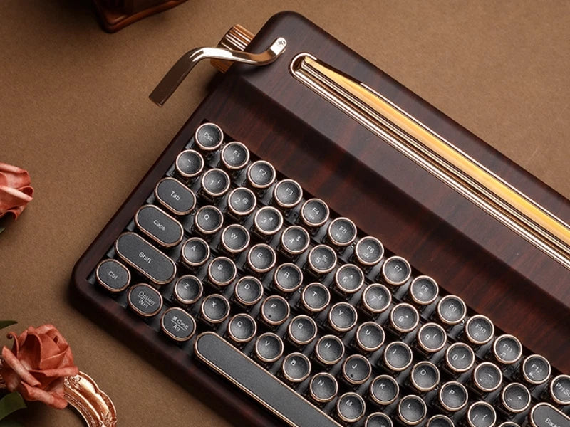 YUNZII Keyverse QL75 Triple-Mode Retro Typewriter-Style Mechanical Keyboard Model