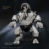 Beauty Girl With Robot Sci-fi Unpainted H110mm Figure Model Kit Unassembled GK Model
