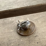 Vintage 925 Sterling Silver 3D Peach Fruit Charm Pendant - B9-5 Charms