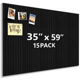 15 PCS 59x36 Inch Black Felt Wall Tile Large Bulletin Board Office Pin Decor Model