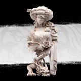 1/9 Resin Figures Bust Model kit Fantasy Dragon lady Lord Unassembled Unpainted Model