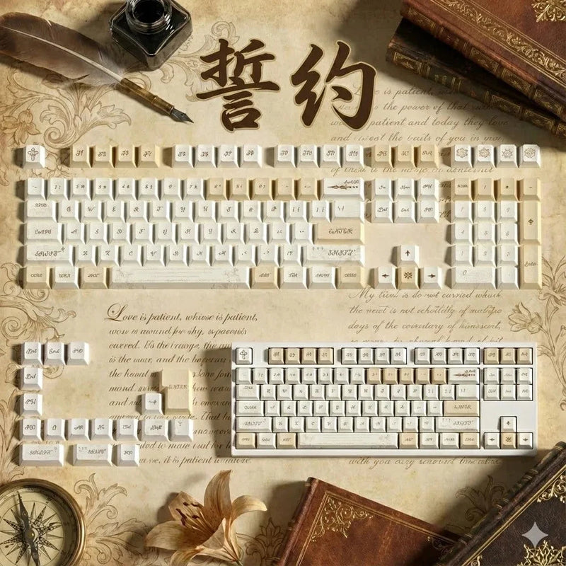 [The Vow] Cream-White Keycaps: A Romantic Declaration of Love, Original Height Model