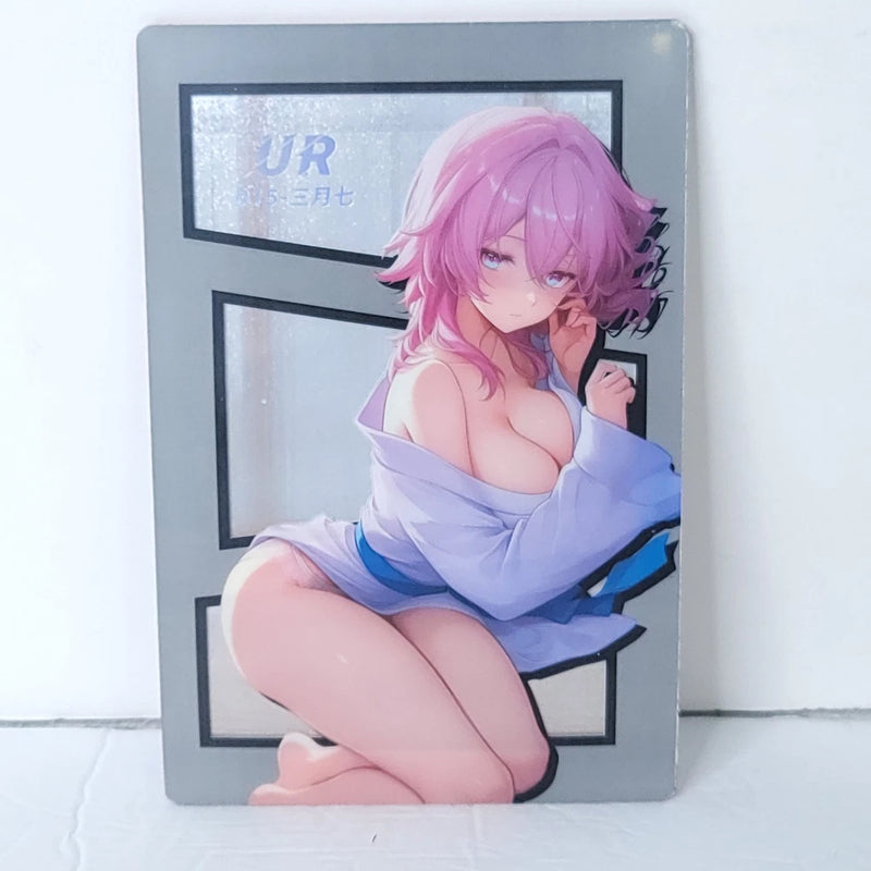 March 7th 3D Double Sided Waifu Card Anime Girl Wall Art Oversized Board A5 Model