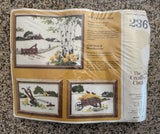 Vintage 1984 The Creative Circle #236 Yarn Cross Stitch Plow & Wheelbarrow Model