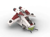 Modubrix Mocs Building Blocks Republic Gunship Midi Scale Sets Bricks Toy Kits Model