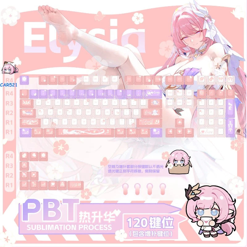 Anime Honkai£º Star Rail Elysia Keypads Keycap Cosplay Cartoon Decoration Gifts Model