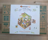 Fat Brain Toys DIY 3D Wood Puzzle Miniature House Model Kit Poppy's Garden NIB Model