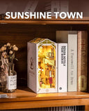 Rolife 3D DIY Book Nook Kit Wooden Puzzle Bookshelf Insert Decor Gift with LED Model