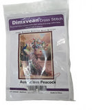 Dimxvean Cross Stitch / Auspicious Peacock Design / 3 Strand / 22"x15" / New Model