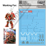 for MG 1/100 ?w?????B?W?o Shin Musha DL Model Master Water Slide pre-cut Decal Sticker Model