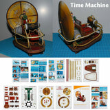 7.9" Time Machine Handcraft Paper DIY Model Kit Toy Children Kid Gift Hobby Model