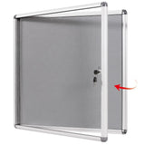 SWANCROWN Enclosed Bulletin Pin Fabric Boards Tamperproof Notice Case for Mes... Model