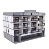 Outland Models Downtown 4-Story Apartment(White) Stackable 1:87 HO Scale Model