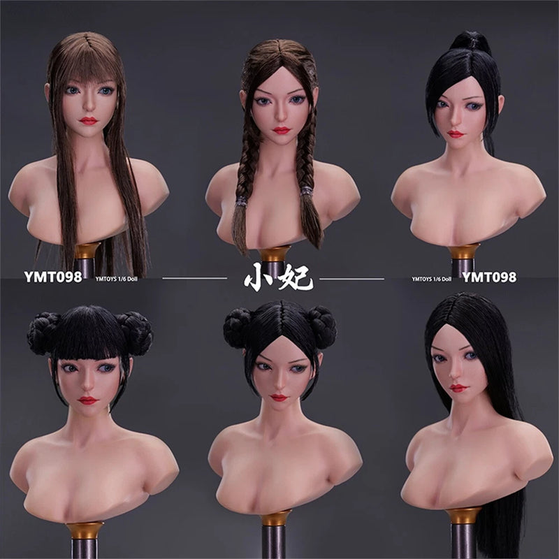 YMTOYS 1/6 YMT098 Xiao Fei Movable Eyes Girl Head Sculpt Model Toys Model