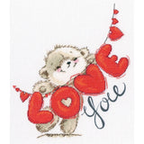 RTO counted Cross Stitch Kit "I love you" M70033, with printed background 24x27 Model