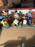 Danbury Mint Boxer Dog 12 Season Figurine Set Perpetual Calendar No Display. Model