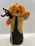 OOAK Halloween Pumpkin Head Folk Art/Whimsical Style 10¡± Figurine Model