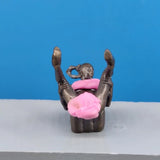 Brass Yoga Girl Statue Sensual Home Decor Handmade Figurine Model