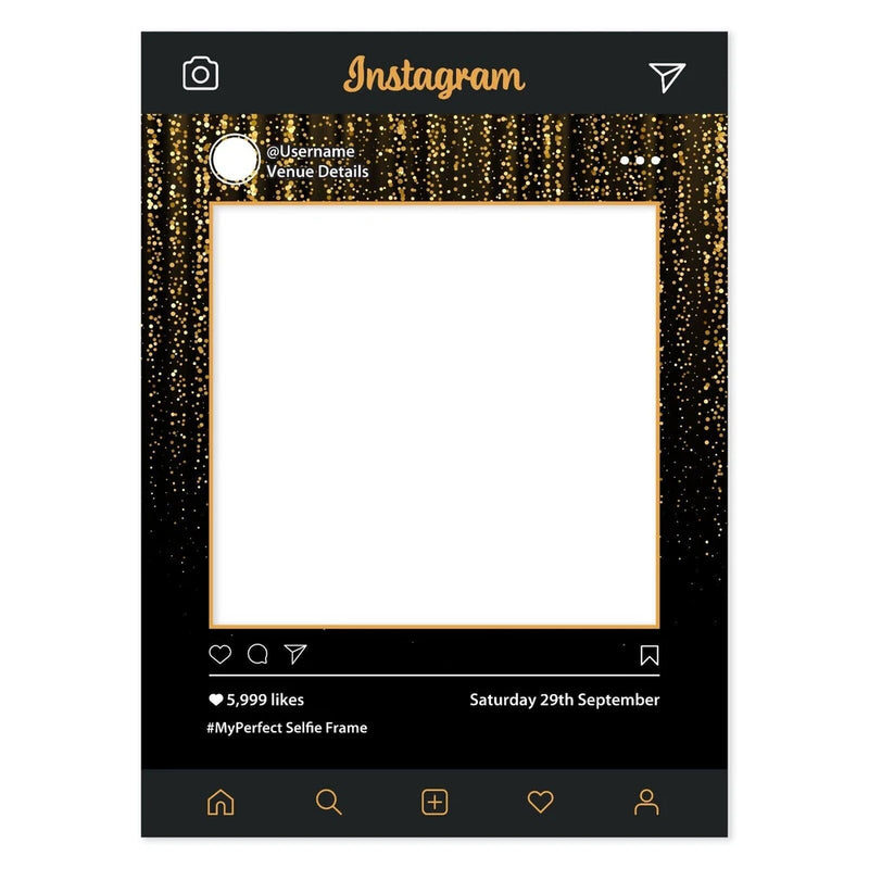 15 x PERSONALISED SELFIE FRAME CUSTOM SOCIAL MEDIA PHOTO BOARD INSTAGRAM Model