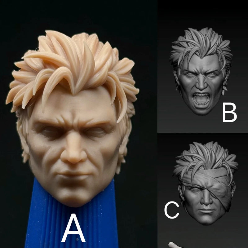 Unpainted 1/12 1/6 1/18 New Punisher Castle Head Sculpt Carved Model Toys Model