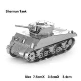 3D Metal Puzzle Tank DIY Jigsaw Assembled Model Creative Adult Toys Decorate Model