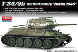 1/35 T-34/85 NO.183 FACTORY "Berlin 1945" #13295 ACADEMY HOBBY MODEL KITS Model