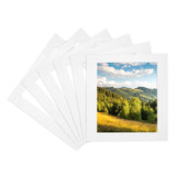 6 Pcs 6x6 Mat for 6x6 Photo Precut Picture Frame Mat Board White Model