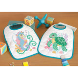 Herrschners? Sealife Enchantment Bibs Stamped Cross-Stitch Kit Model
