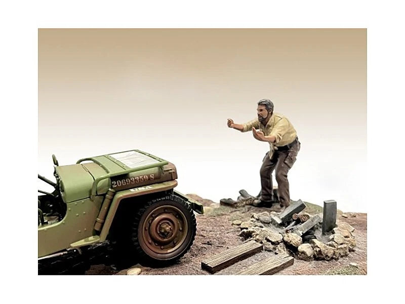 "4X4 MECHANIC" FIGURE 6 FOR 1/18 SCALE MODELS BY AMERICAN DIORAMA 18016 Model