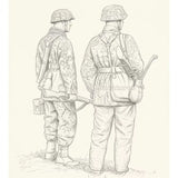 1/35 Resin Figure WWII Waffen-SS Grenadiers 2 Figures Unassembled Unpainted Model
