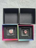 2 PACK of Keycaps ZomoPlus Kitty Paw Premium Metal Keycap Black & White in Box Model