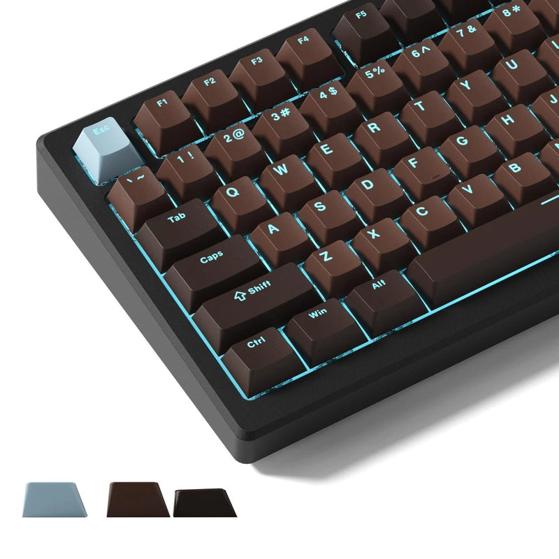 Shine Through Keycaps for Mechanical Keyboard Brown Model