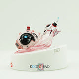 Painted Mechanical Pink Snail PU Resin Figure Garage Kit Model With Platform 7CM Model