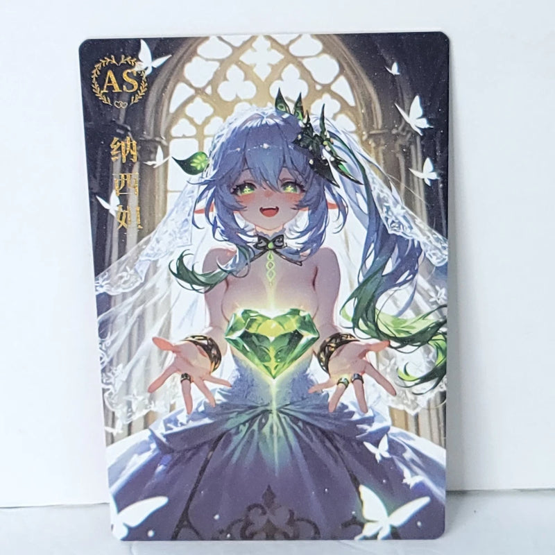 Nahida Waifu Card Anime Wedding Day Butterfly Girl Wall Art Oversized Board A5 Model