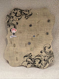 Hobby Lobby Burlap Memo Board Decorative Bulletin Board w/ Push Pins Wall Art Model