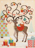 DIY Counted Cross Stitch Kit "New Year Courier" 7.1x9.8 in / 18.0x25.0 cm Model