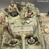 1/16 Resin Figure Model Kit WWII US Tank Crew 4 Figures Unassembled Unpainted Model