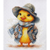 Luca-S counted cross stitch kit "The Detective Duck", 15x18cm, DIY Model