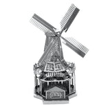 3D Metal Puzzle Windmill Model DIY Assemble Jigsaw Creative Adult Child Toy Model