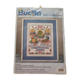 Vtg Bucilla Cross Stitch Kit Baby Collection "Pond Pals" #41620 Birth Record NEW Model