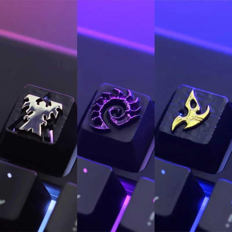 StarCraft II Game Theme Keycaps Zinc Alloy Keycaps For Cherry MX Keyboard Model