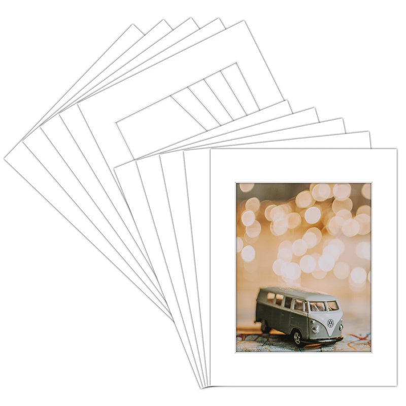 25 Pack 16x20 White Picture Mat Boards Fits 11x14 White Core Bevel Cut Framing Model