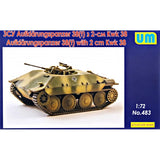 UNIMODELS UM 483 scale models kit 1:72 Aufklarungspanzer 38 (t) with 2 cm KwK 38 Model