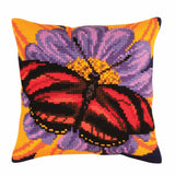CdA stamped cross stitch kit cushion "Butterfly graphics" 5306, 40x40cm, DIY Model