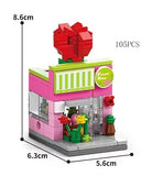 MOC Flower Shop Building Block Model Kit Toy Gift 105 Pcs Model