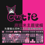 Cute Kuromi Transparent PBT OEM Keycaps Full Set For Mechanical Keyboard 108Keys Model