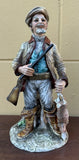 Capodimonte Majolica Hunter & Rabbit Carlo Mollica Porcelain Figure 12¡± Model