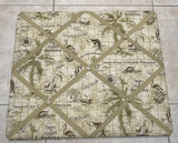 Tommy Bahama Criss Cross Padded Memory Bulletin Photo Pic Board EUC Model