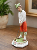 G. Pezzato Capodimonte Golfer Sculpture Reno Italian Golf Invitational Figurine Model